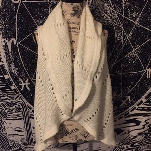 White Crochet Sweater Vest